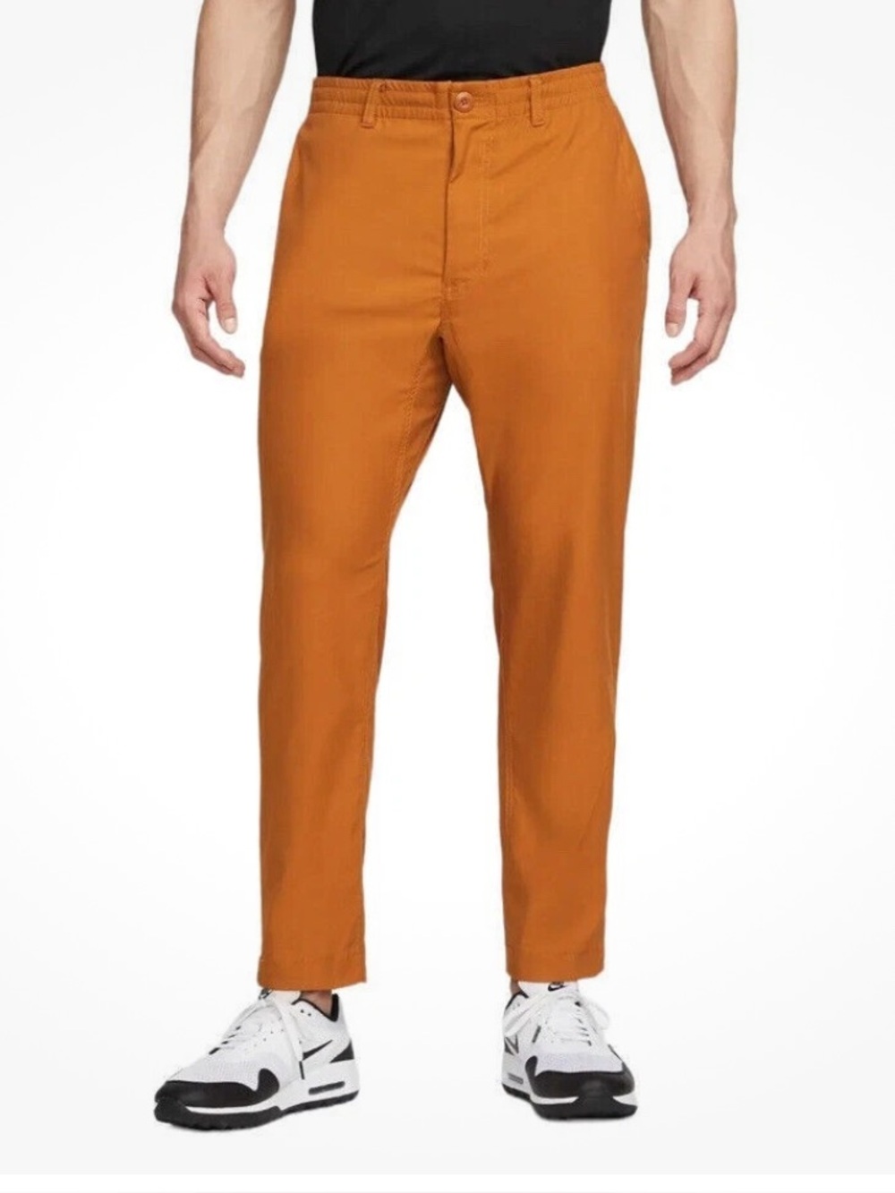 Nike Dri Fit Golf Pants Desert Bronze Orange Medium Tapered NGC Casual Ankle